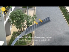 TR08 Lampadaire solaire tout-en-un 100w 200w 300w Boîtier en aluminium IP65 Haute luminosité