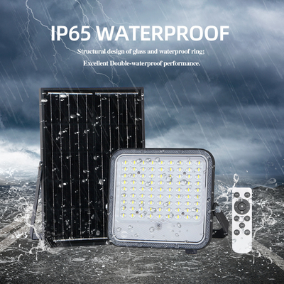 High Efficiency LED Flood Light with Adjustable Color Temperature Monocrystalline Solar Panel Optical PC Lens and Premium Brand LED Chips for Outdoor Security and Landscape Lighting
