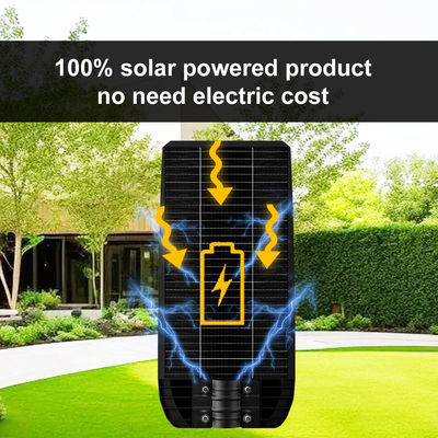 TR-CS High Lumen Brightness All In One Solar LED Street Light with 6V20W Solar Panel and 20AH Battery Capacity