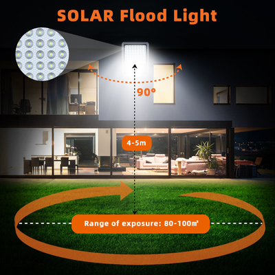 300w Outdoor Ip65 Solar Powered Flood Lights With Timer 2835 Smd Chips