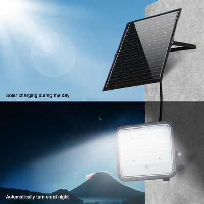 High Efficiency LED Flood Light with Adjustable Color Temperature Monocrystalline Solar Panel Optical PC Lens and Premium Brand LED Chips for Outdoor Security and Landscape Lighting