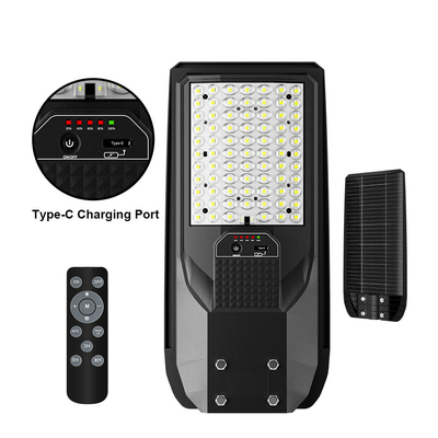 TR-CS haute luminosité tout en un éclairage de rue LED solaire avec chargeur de type C et résistance à l'eau IP65